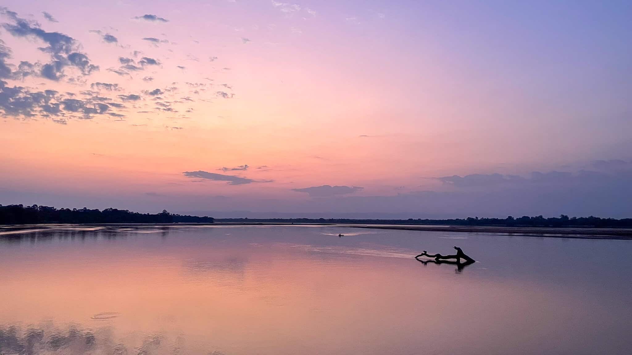 Sunset at Island Bush Camp