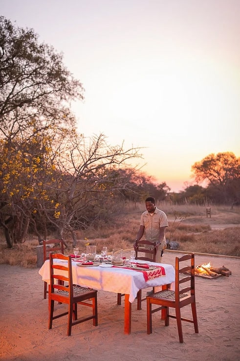 Dining at Ntemwa Camp