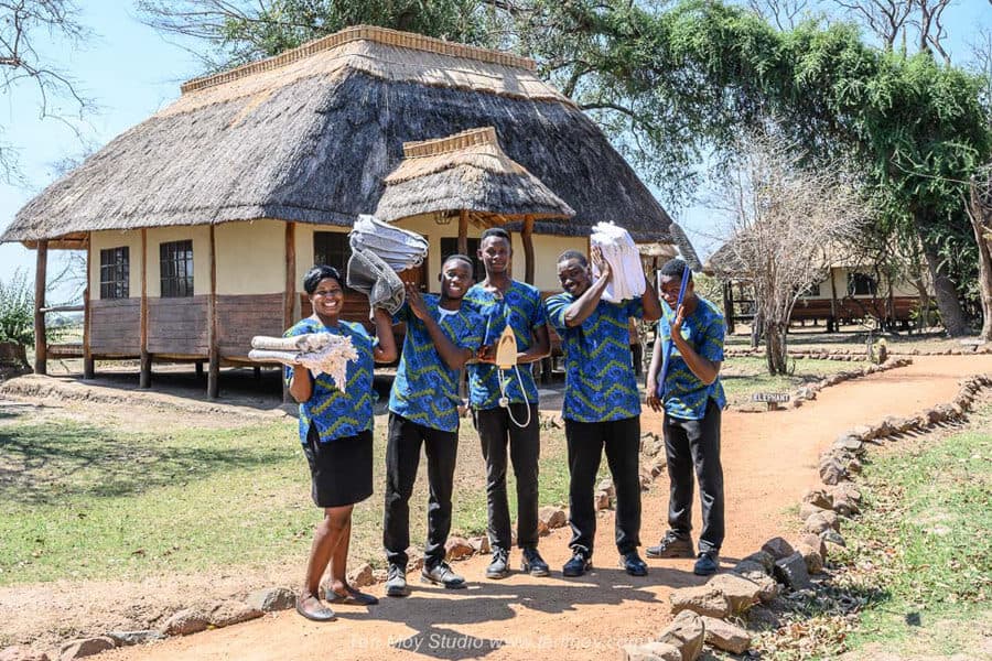 Staff at the lodge